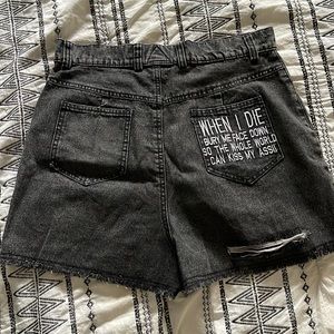 Disturbia Alien Nation Acid Wash Shorts